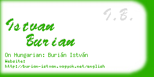 istvan burian business card