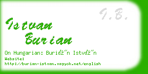 istvan burian business card